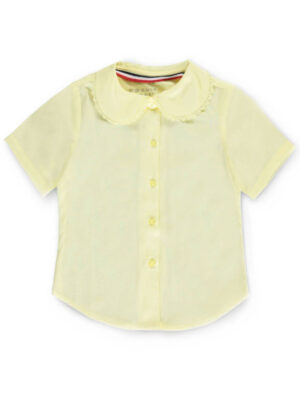 LITTLE GIRLS' S/S PETER PAN LACE TRIM BLOUSE (SIZES 4 – 6X) YELLOW