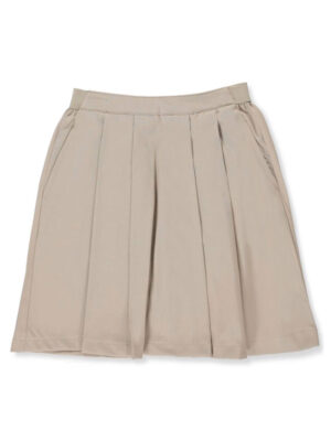 GIRLS' PLEATED SCOOTER SKIRT KHAKI
