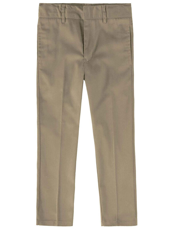 BOYS’ FLAT FRONT TWILL PANTS KHAKI