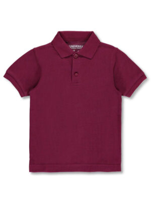 UNISEX S/S PIQUE POLO (SIZES 4 - 7) BURGUNDY