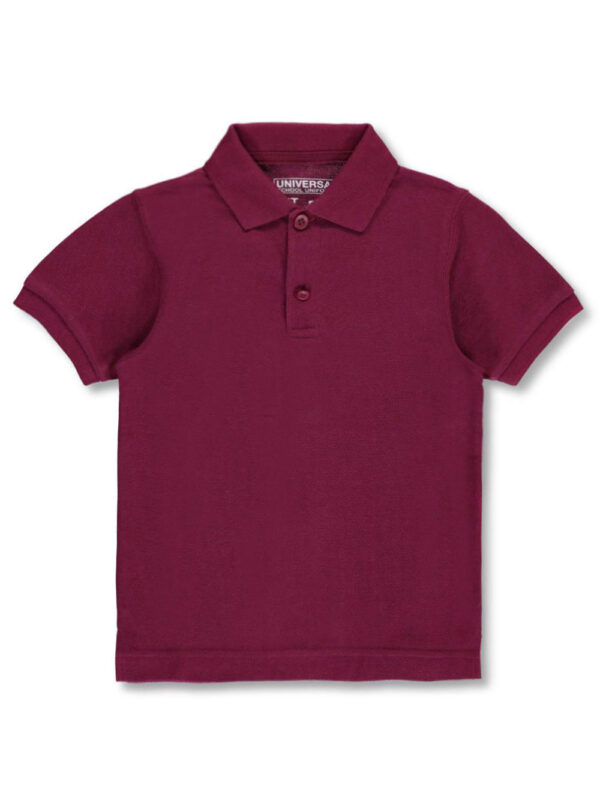 UNISEX S/S PIQUE POLO (SIZES 4 - 7) BURGUNDY
