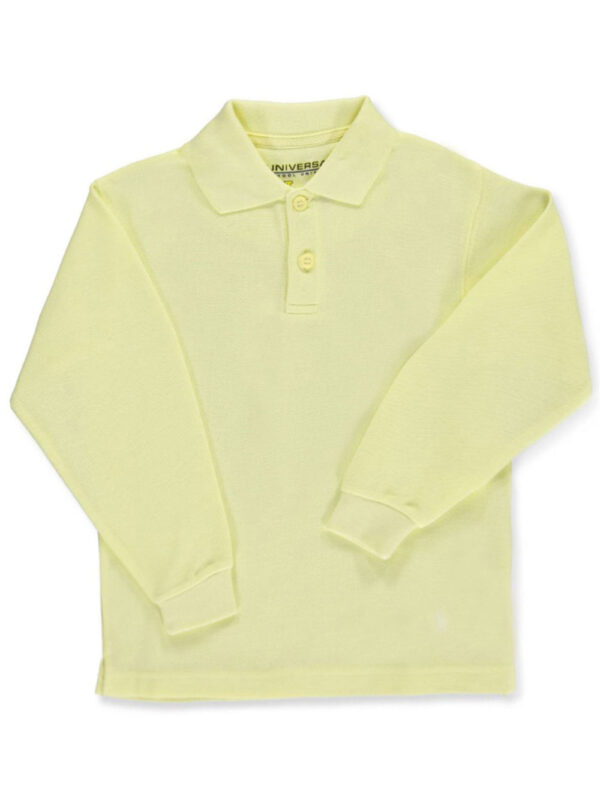 UNISEX L/S PIQUE POLO (SIZES 4 - 7) YELLOW
