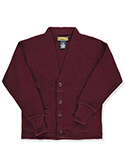 UNIVERSAL UNISEX LONG-SLEEVED V-NECK CARDIGAN BURGUNDY