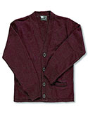 UNISEX CONTROL-PIL 4-BUTTON CARDIGAN (SIZES 2 - 7) BURGUNDY